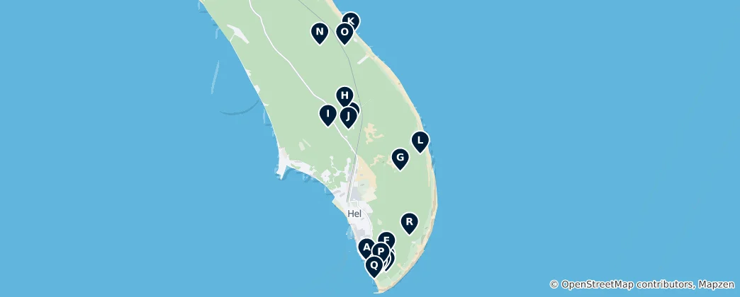 Map of Military Heritage of Hel