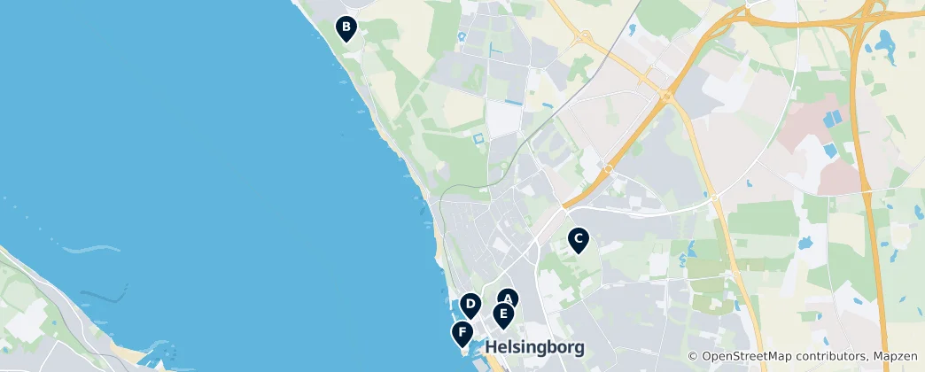 Map of Helsingborgs kommun Must-Sees