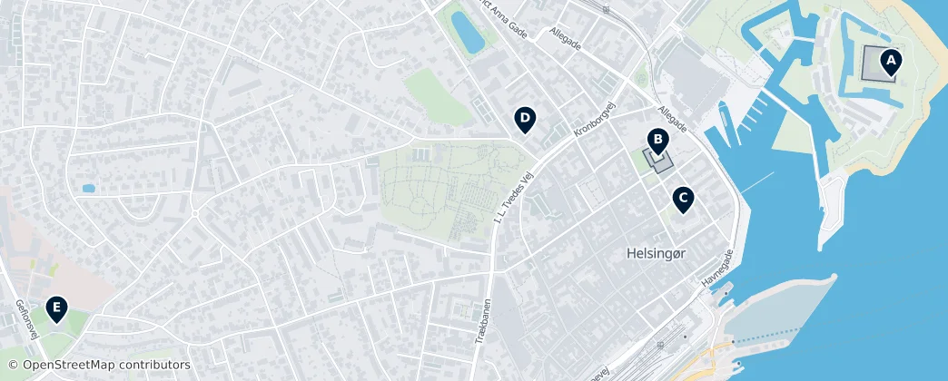 Historic Churches of Helsingør — Map