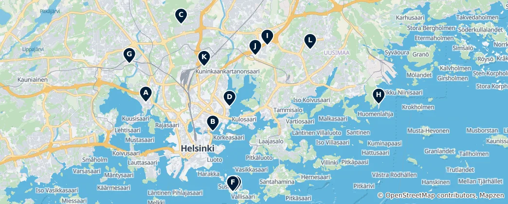 Mappa di Helsinki's Absolute Essentials