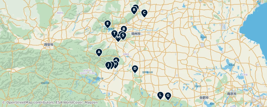 Map of China's Natural and Historic Wonders