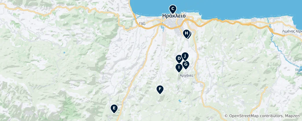 Map of Crete's Archaeological Wonders