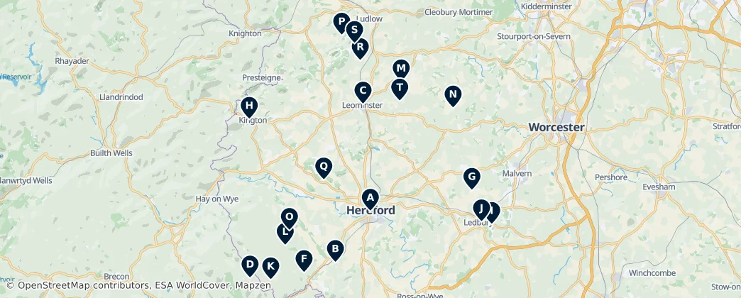 Map of Historic Churches & Places of Worship