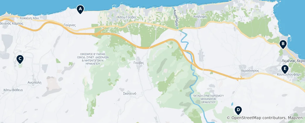Mapa Water Parks & Aquatic Attractions