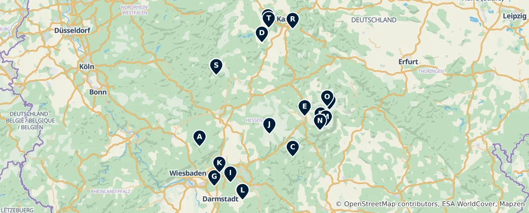Map of Authentic German Eateries