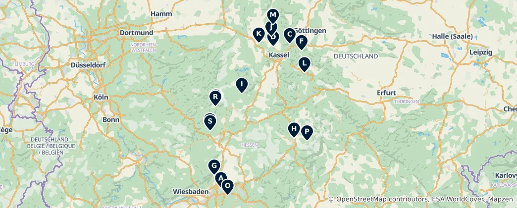 Mappa di German Heritage Treasures