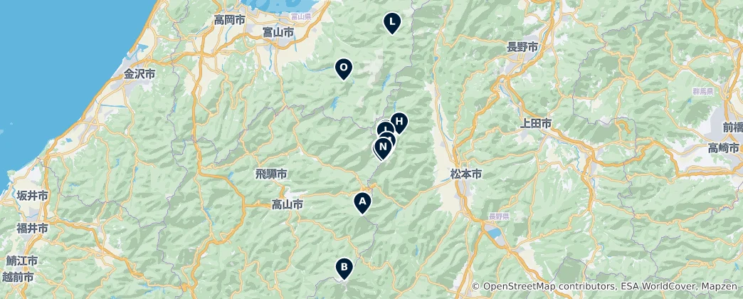 Map of Majestic Mountain Peaks