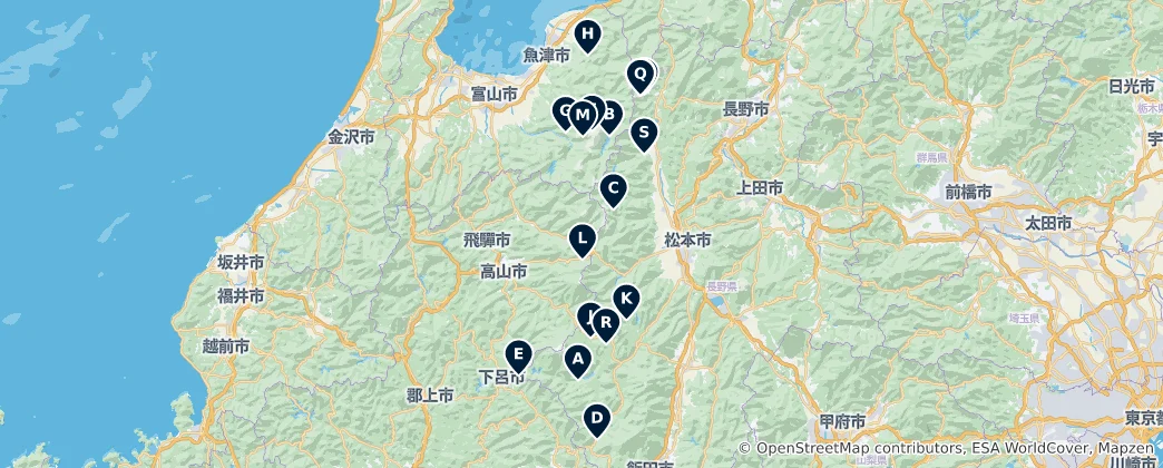 Mapa Scenic Viewpoints and Parks