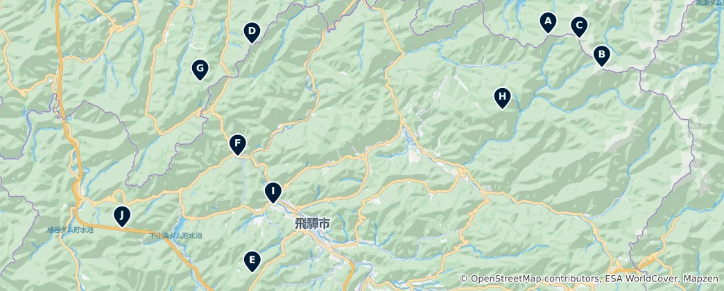 Mapa Scenic Peaks & Parks