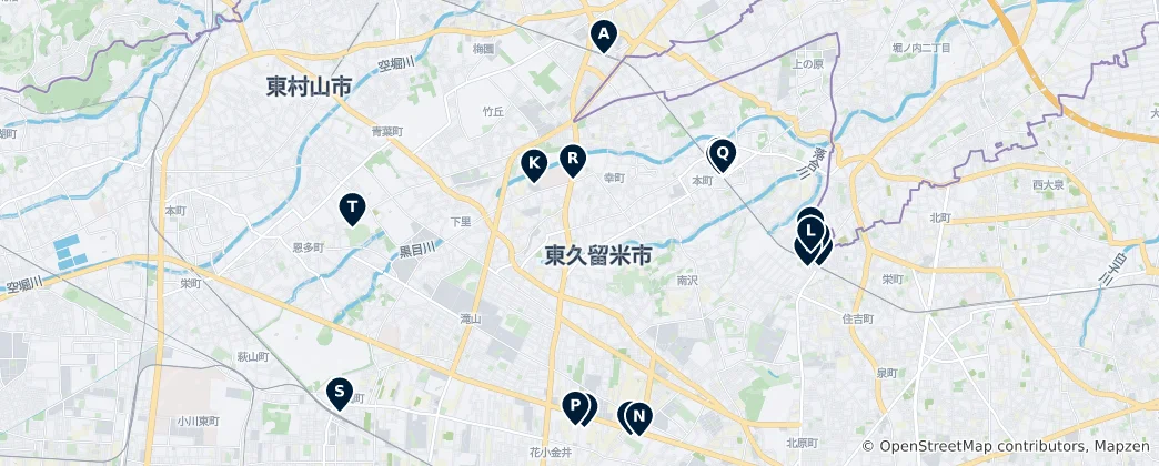 Map of Higashikurume Unmissables