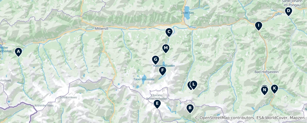 Map of Hohe Tauern Unmissables