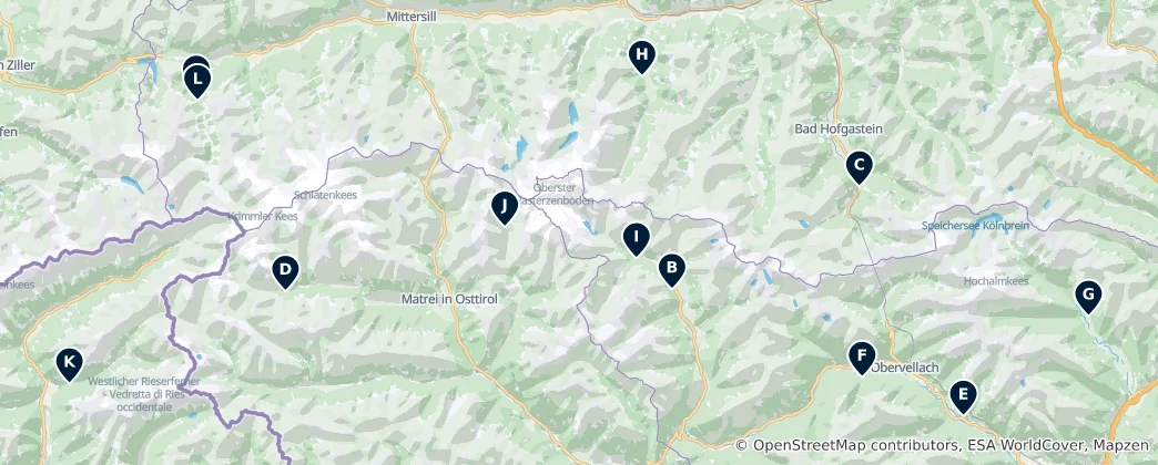 Map of Majestic Waterfalls and Cliffs
