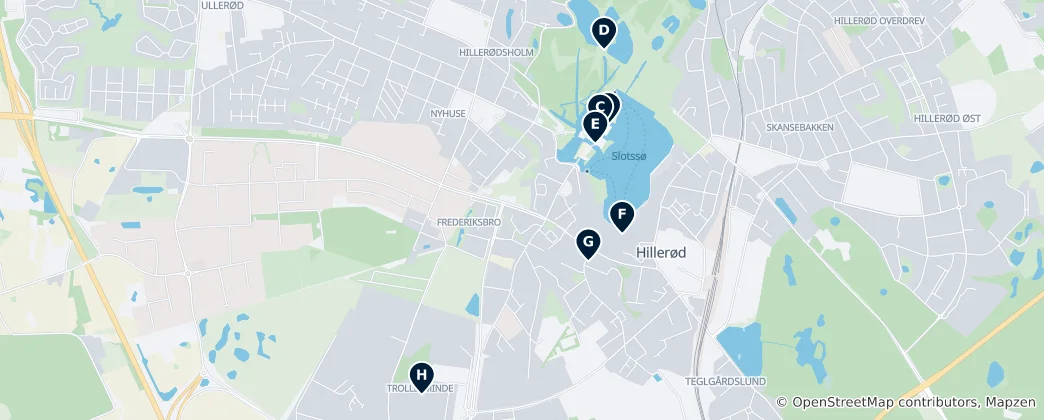 Map of Hillerød Essentials