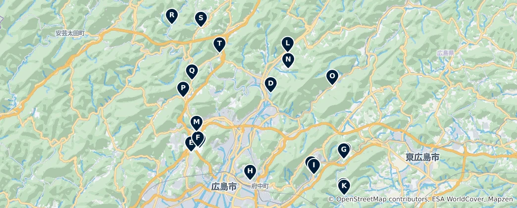Mapa de Hiroshima Educational Institutions