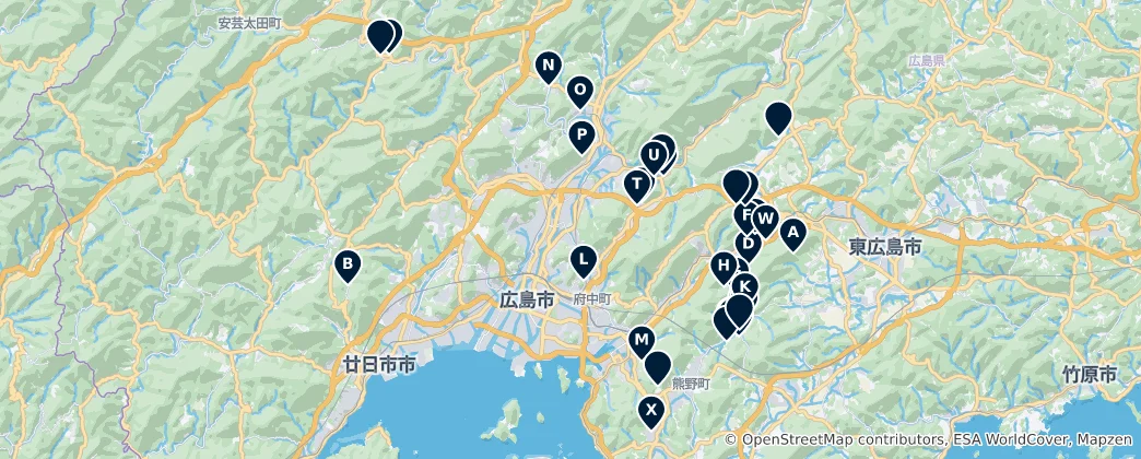 Mapa Sacred Sites and Temples