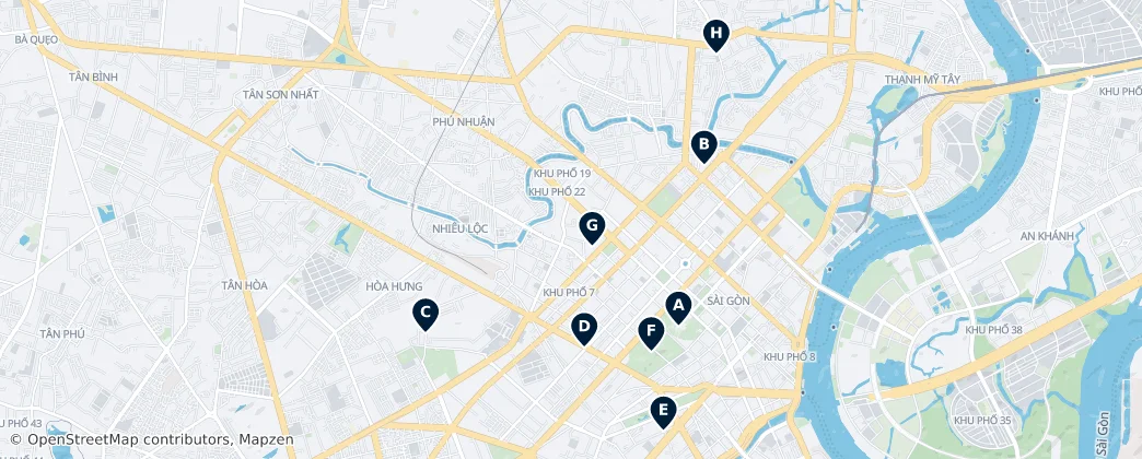 Mapa De Editor's Choice: Ho Chi Minh City