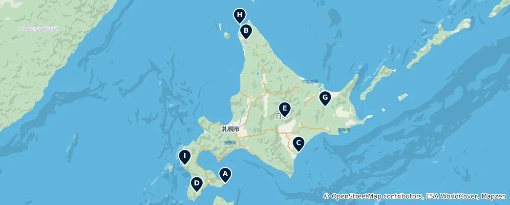 Carte de Hokkaido's Best Hot Springs