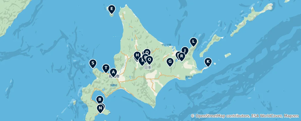Mapa Scenic Peaks and Viewpoints