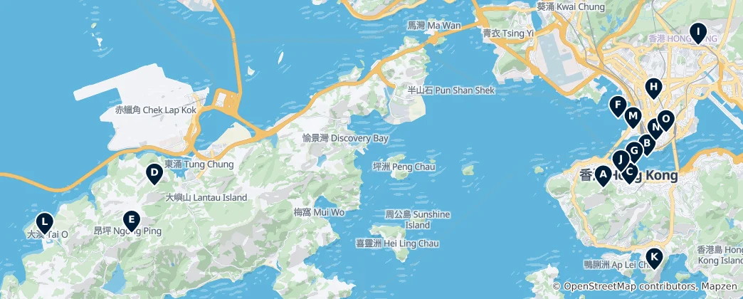 Mapa Hong Kong Essentials