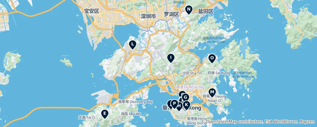 Mapa Iconic Views and Landmarks