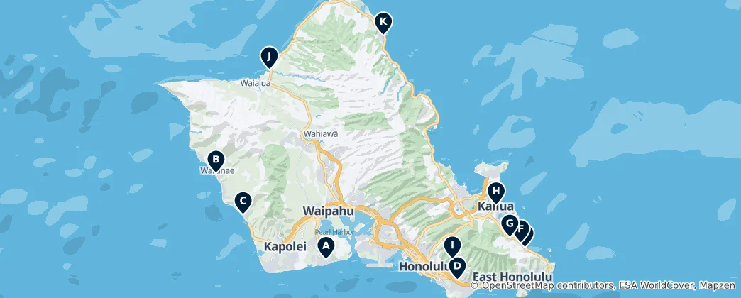 Kaart van Authentic Hawaiian Cuisine
