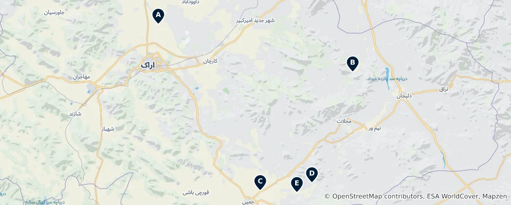 Markazi Historic Sites 地图