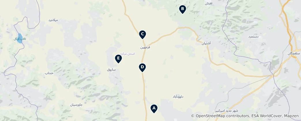 Mapa Shrines & Mosques
