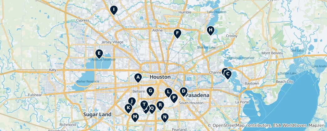 Map of Houston Parks & Nature