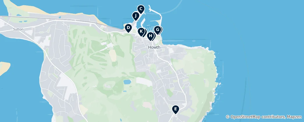 Mapa Howth Seafood Delights