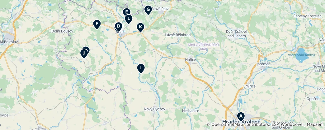 Map of Historic Churches & Shrines