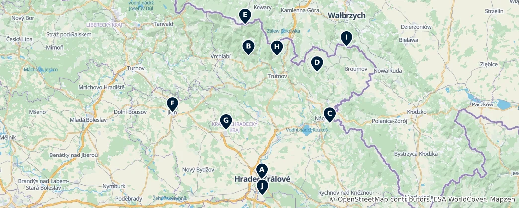 Map of Observation Towers & Viewpoints