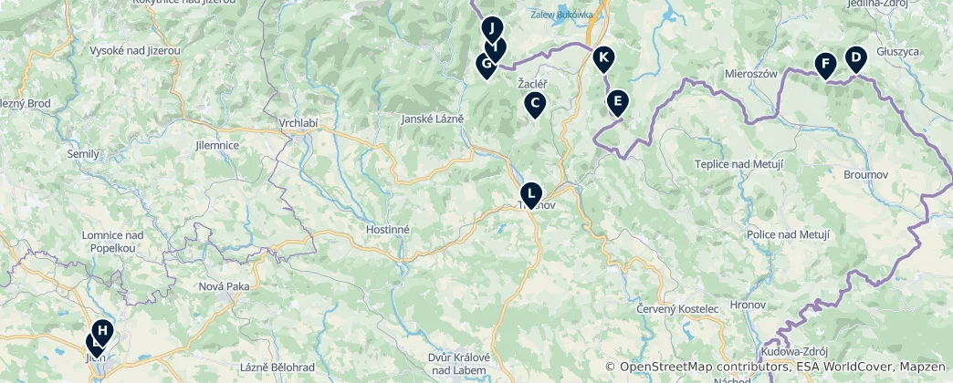 Map of Outdoor & Nature Highlights