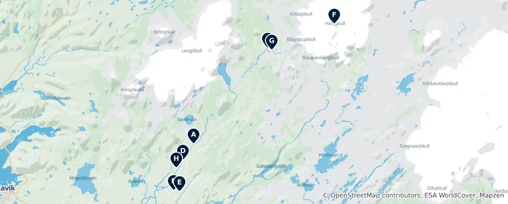 Mappa di Hrunamannahreppur Essentials