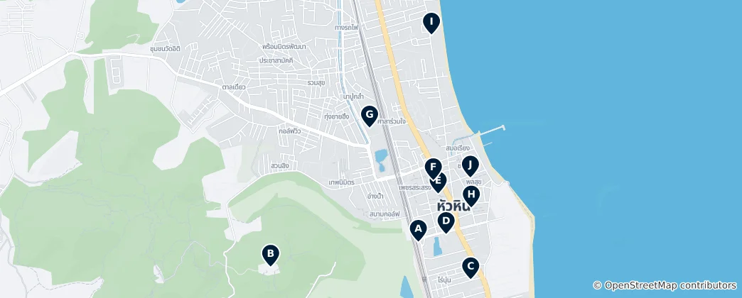 Karte von Hua Hin Must-Sees