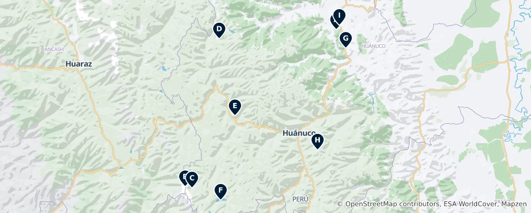 Mappa di Huánuco Essentials