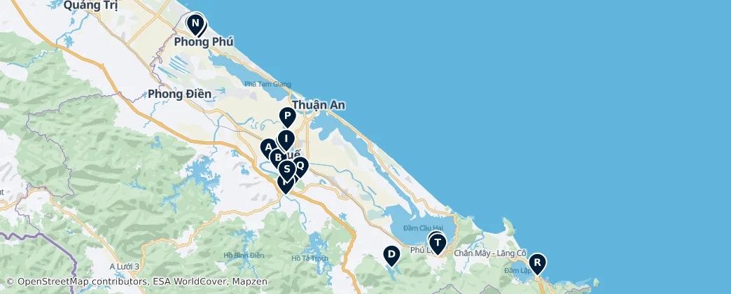 Karte von Sacred Sites of Vietnam