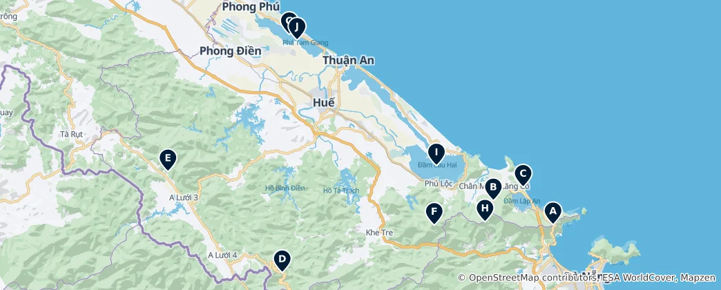 Mappa di Viewpoints and Scenic Spots