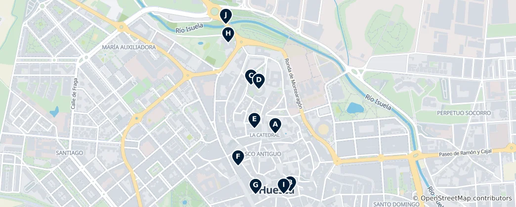 Mappa di Huesca City Essentials