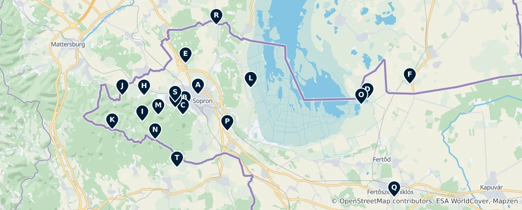 Mappa di Panoramic Viewpoints