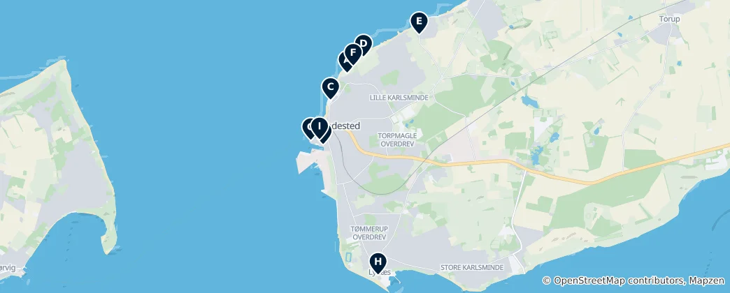 Map of Hundested Essentials