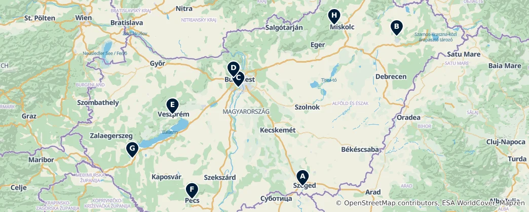 Map of Zoos & Wildlife Parks