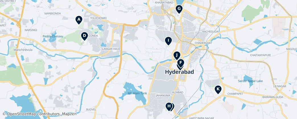 Map of Hyderabad Historical Gems