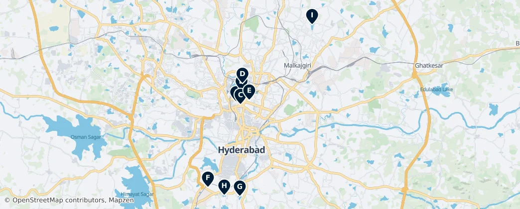 Mappa di Parks, Gardens, and Lakes