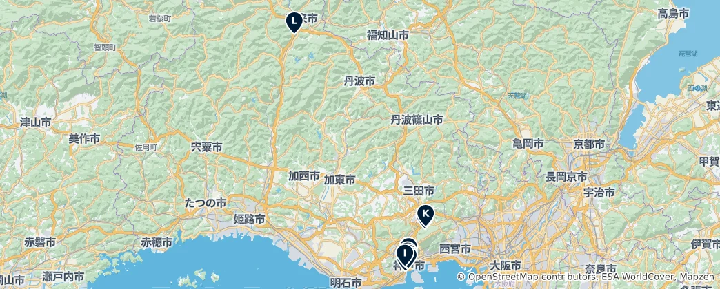 Mapa Hyogo Prefecture's Absolute Essentials