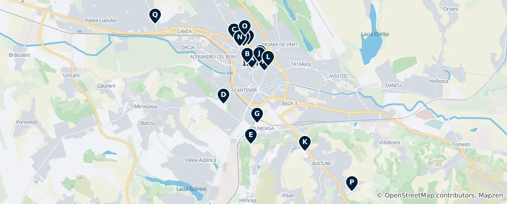 Mappa di Iași's Spiritual Heritage