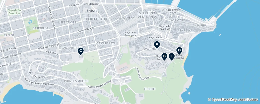 Mapa Dalt Vila UNESCO Heritage