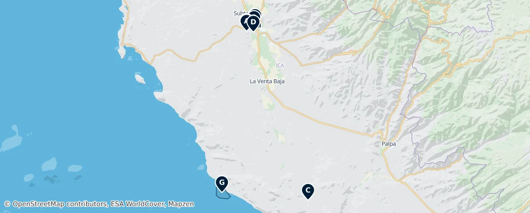Ica Desert & Oasis Essentials — Map