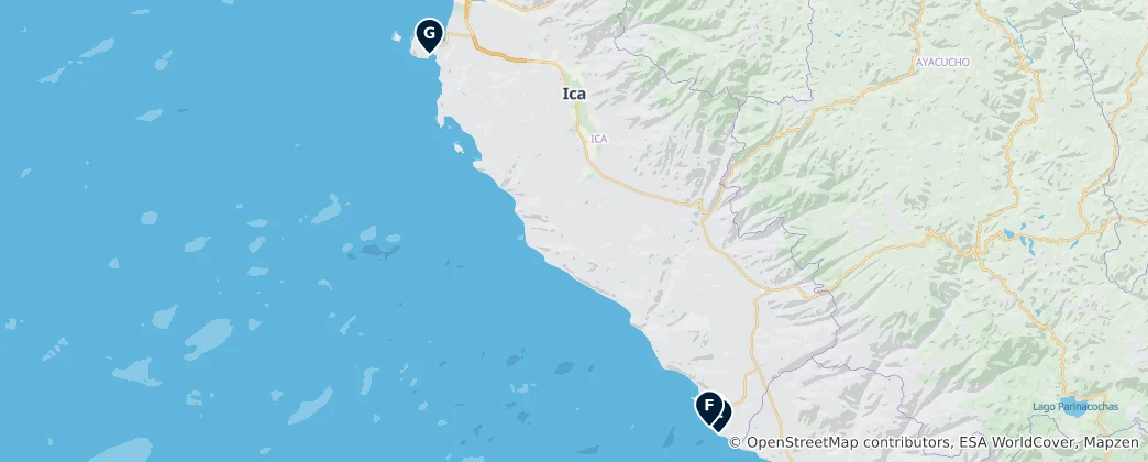 Mappa di Coastal Beaches