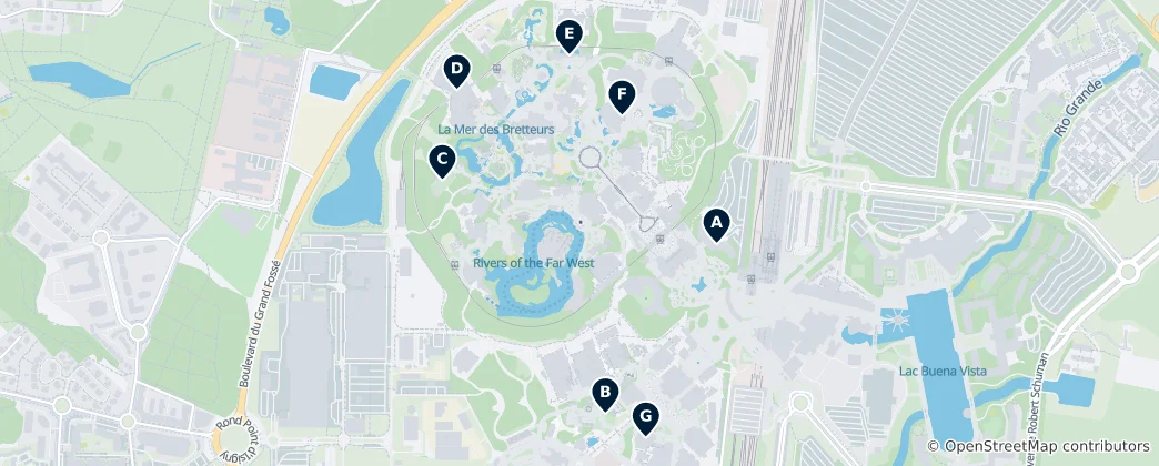 Térkép: Disney & Theme Parks