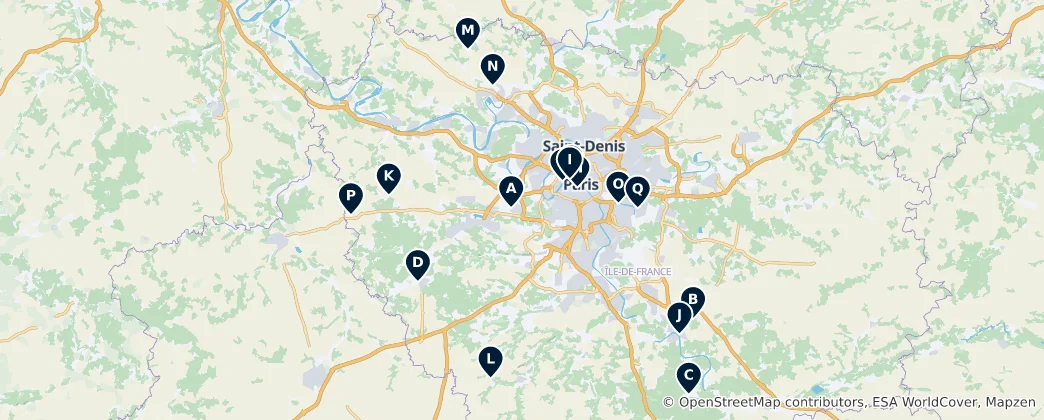 Map of Iconic Castles & Palaces